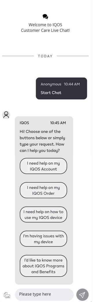 Say hello to our IQOS 24/7 Chatbot!